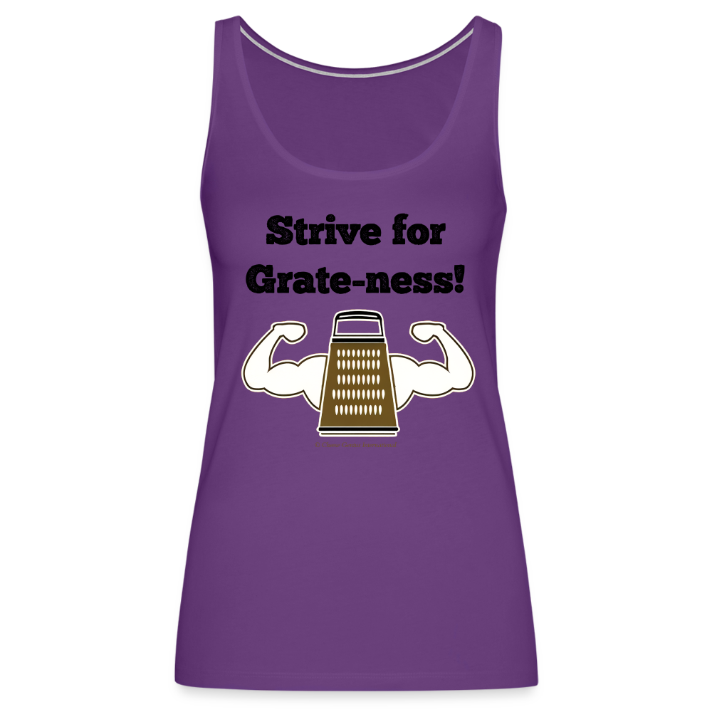 Strive for Grate-ness | Women’s Premium Tank Top - purple