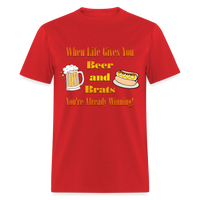 Thumbnail for When Life Gives You Beer and Brats | Unisex Classic T-Shirt - red