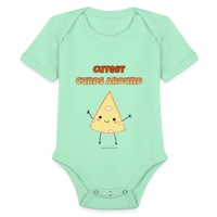 Thumbnail for Cutest Curds Around | Organic Short Sleeve Baby Bodysuit - light mint