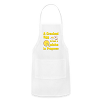 Thumbnail for A Cracked Egg is Just a Quiche in Progress | Adjustable Apron - white