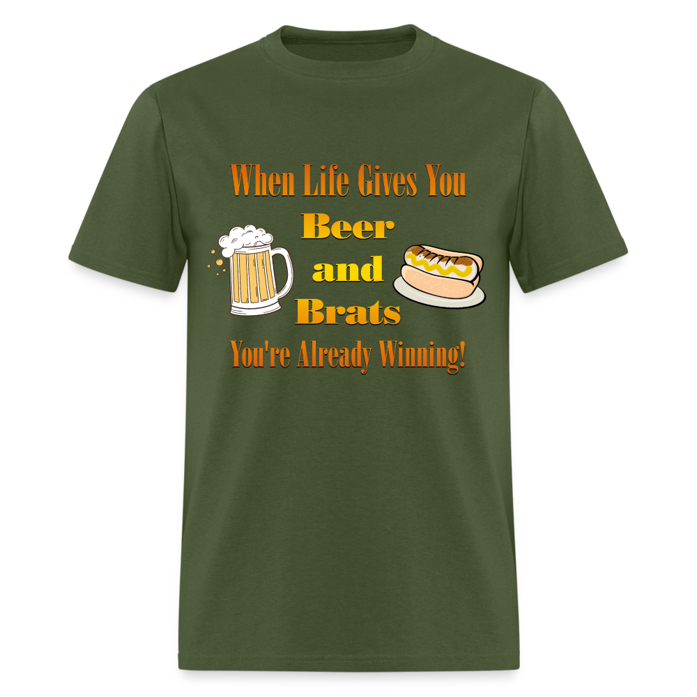 When Life Gives You Beer and Brats | Unisex Classic T-Shirt - military green