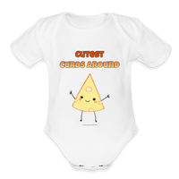 Thumbnail for Cutest Curds Around | Organic Short Sleeve Baby Bodysuit - white