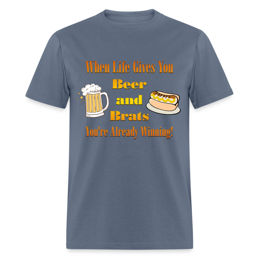 When Life Gives You Beer and Brats | Unisex Classic T-Shirt - denim