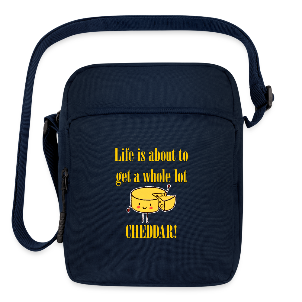 Life is About to Get a Whole Lot Cheddar | Upright Crossbody Bag - navy