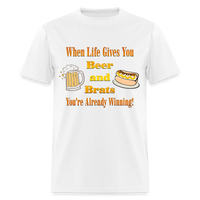 Thumbnail for When Life Gives You Beer and Brats | Unisex Classic T-Shirt - white