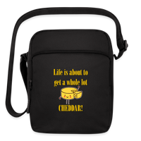 Thumbnail for Life is About to Get a Whole Lot Cheddar | Upright Crossbody Bag - black