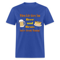 Thumbnail for When Life Gives You Beer and Brats | Unisex Classic T-Shirt - royal blue