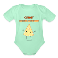 Thumbnail for Cutest Curds Around | Organic Short Sleeve Baby Bodysuit - light mint