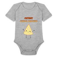 Thumbnail for Cutest Curds Around | Organic Short Sleeve Baby Bodysuit - heather grey