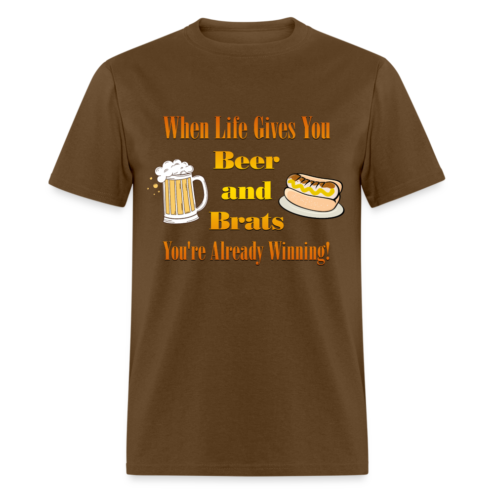 When Life Gives You Beer and Brats | Unisex Classic T-Shirt - brown