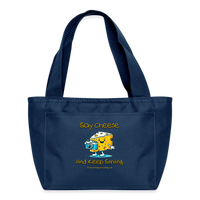 Thumbnail for Say Cheese and Keep Smiling | Recycled Insulated Lunch Bag - navy